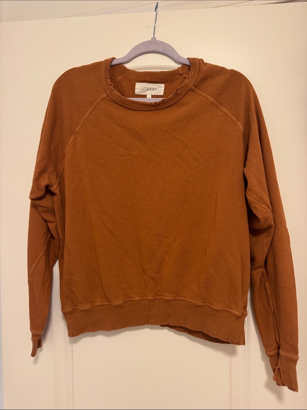 The GREAT Women's Rust Crewneck Sweatshirt S